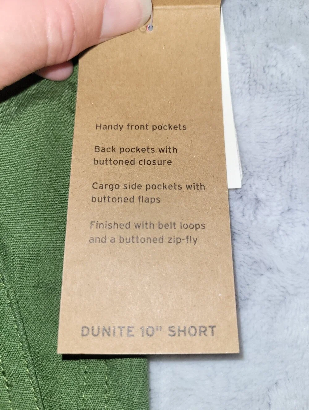 Eddie Bauer Mens Size 30 Dunite 10” Inseam Green Ripstop Cargo Shorts Hike Camp.